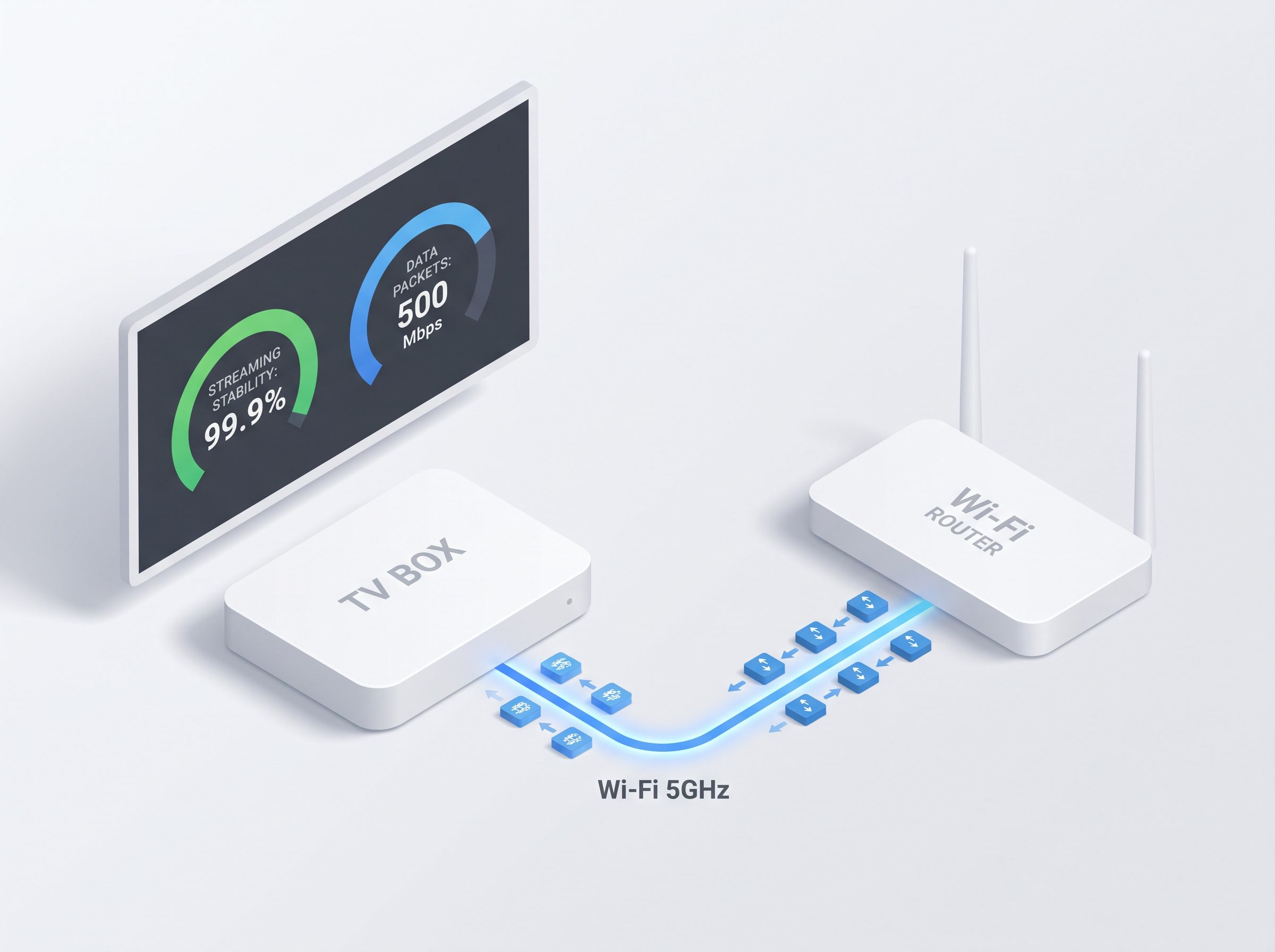 Diagrama de conexión y optimización de apps televisión en vivo.